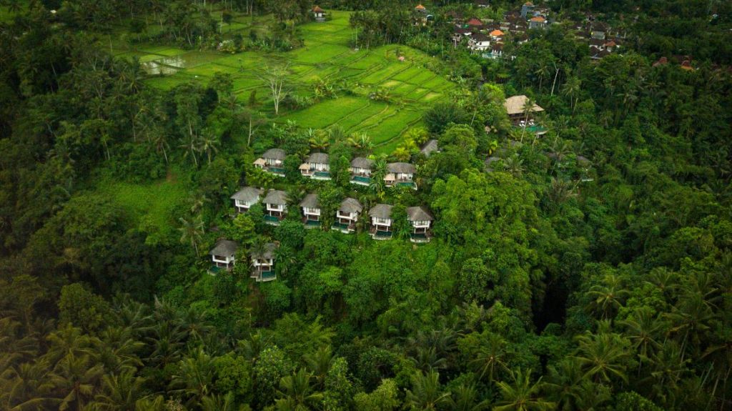 Aerial view of Natya Resort Ubud