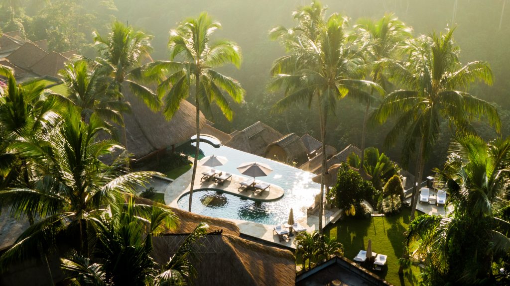 Aerial view of Viceroy Bali Resort in Ubud