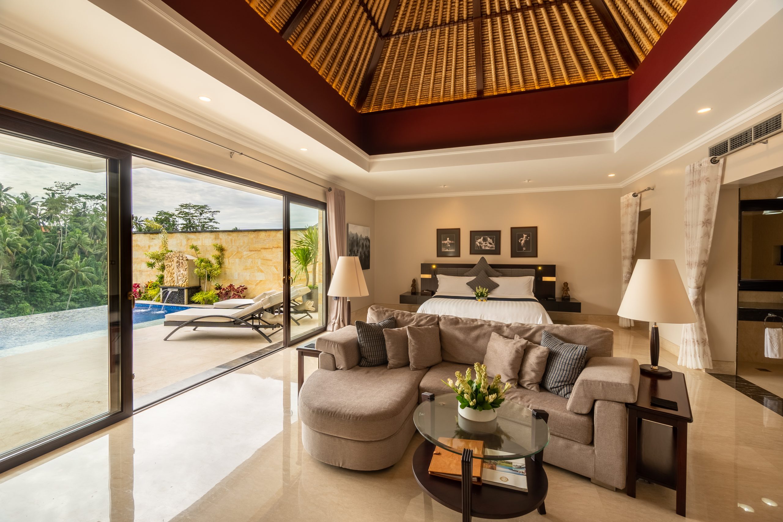 Deluxe terrace villa infinity pool villa
