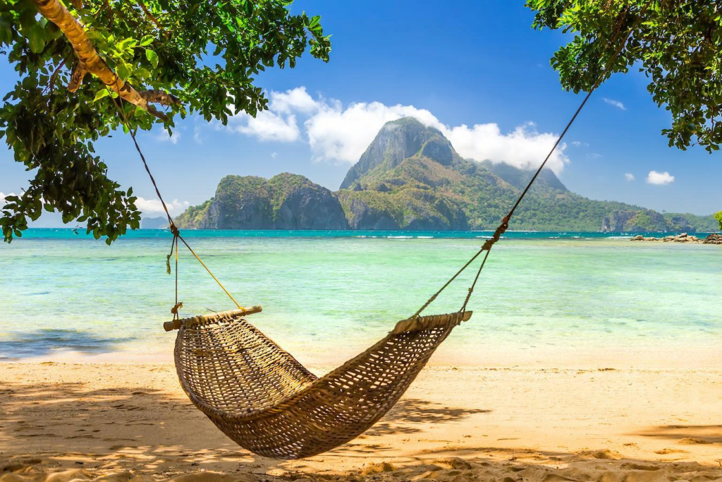 A hammock on Lombok's beach