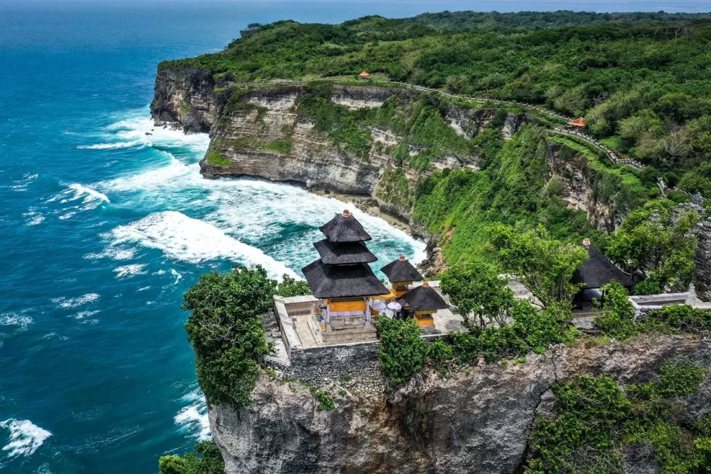 Uluwatu Temple Sunset Performance at the Best Time to Visit Bali that near to viceroy bali