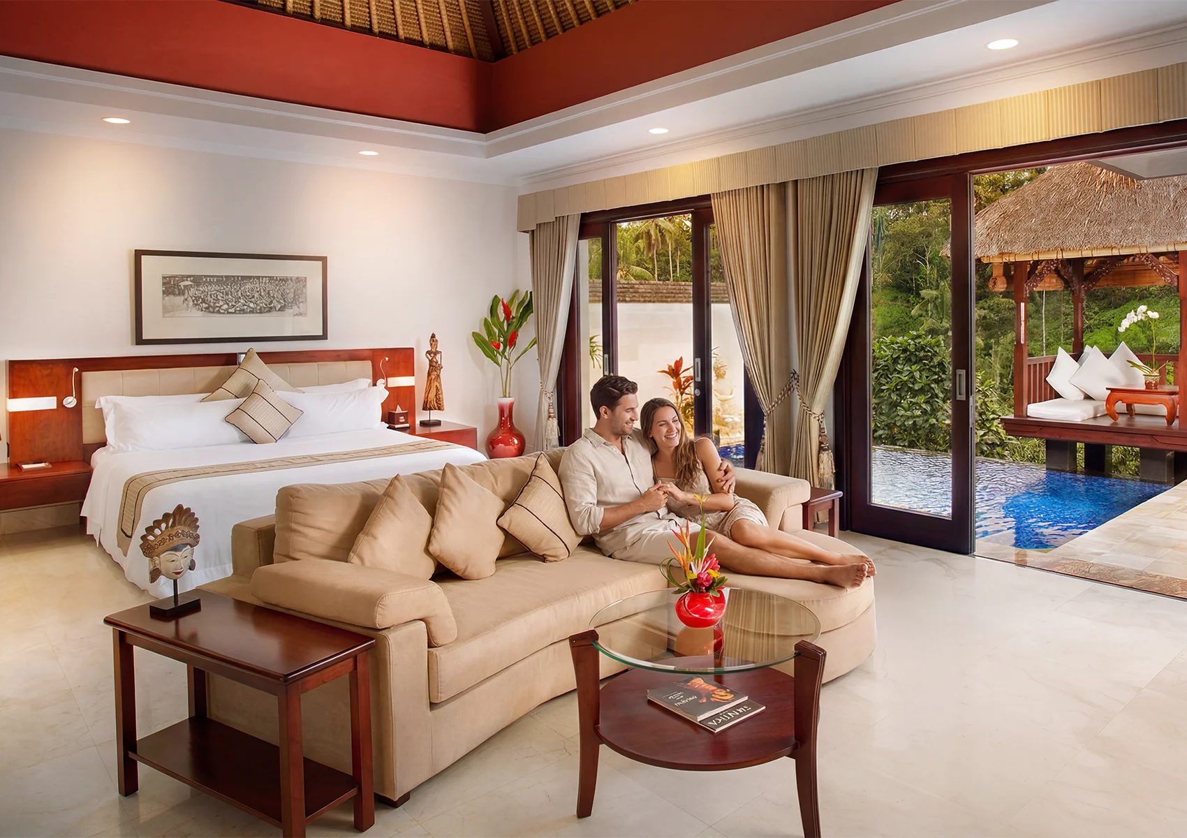 Luxury private pool villa for couples at Viceroy Bali featuring elegant tropical interiors, spacious living areas, and a romantic accommodation setting in Ubud for honeymoon and anniversary getaways